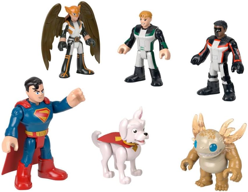 Figuritas Fisher-Price Imaginext Superman Pack 6 Personajes Krypto Kaiju