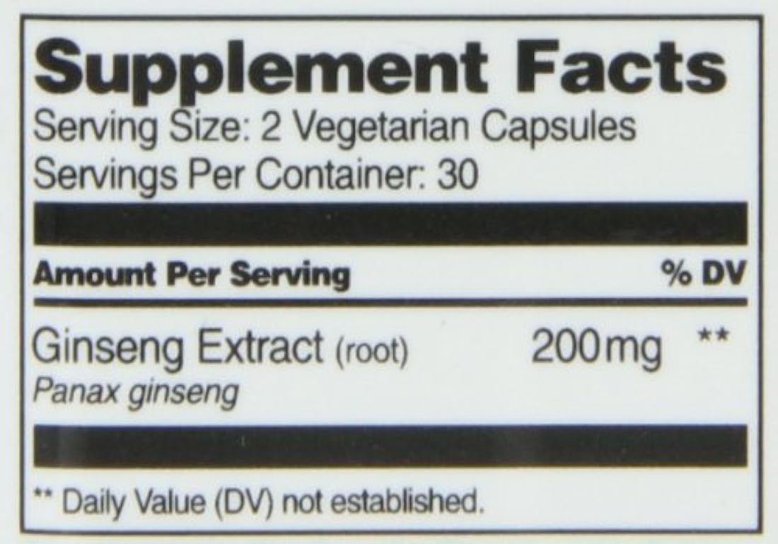 21st Century Ginseng Extract Veg Cápsulas 60 unidades