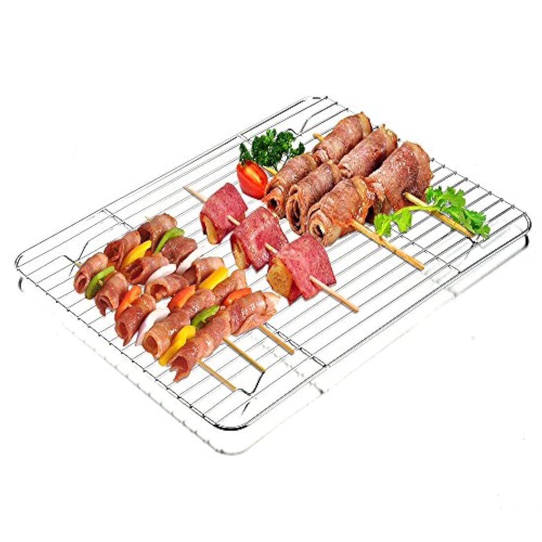 Juego de bandeja y estante para horno de acero inoxidable