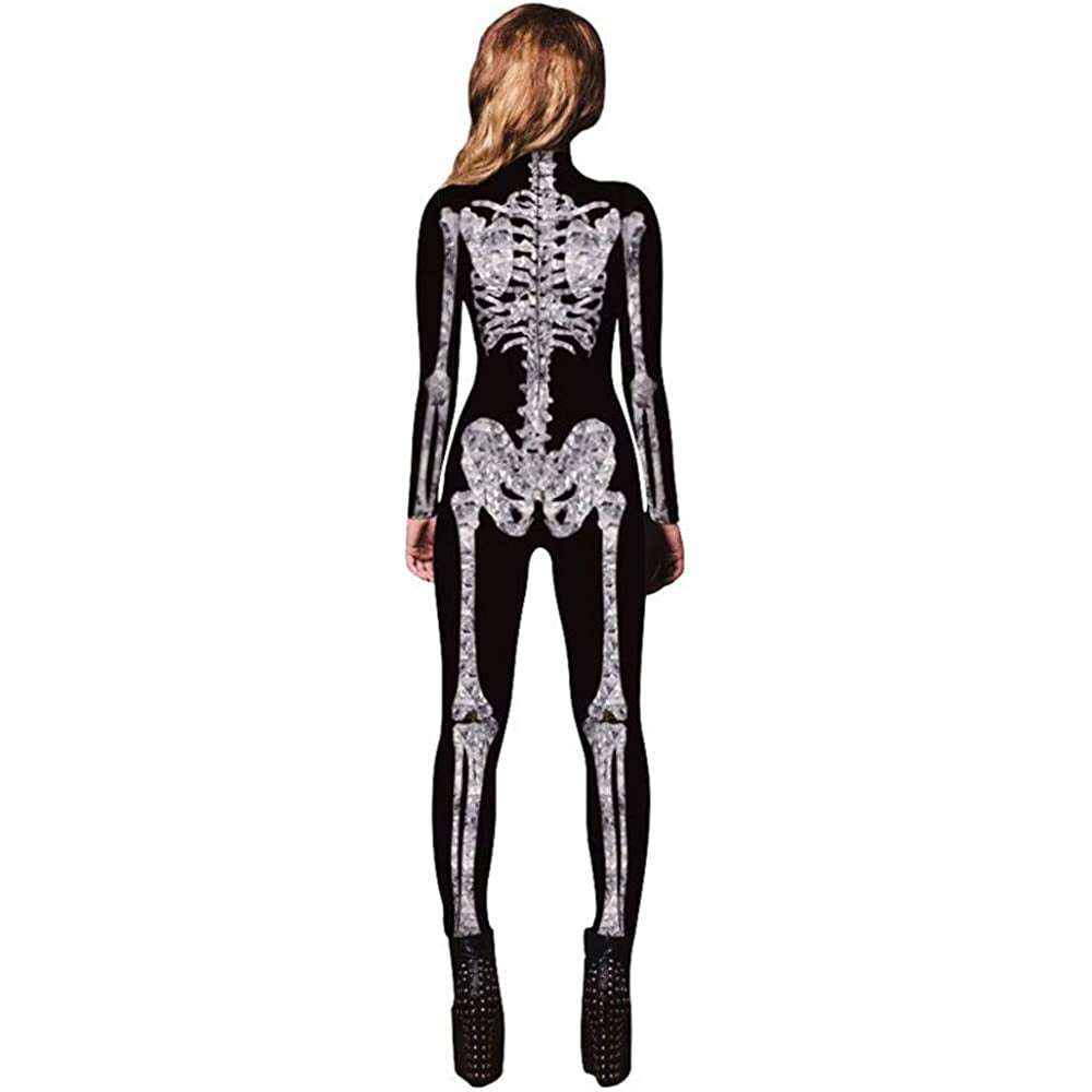 Disfraces traje de cuerpo entero forma esqueleto talla L