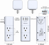 YISHU - Extensor de toma de corriente múltiple USB, .
