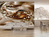 Mural de pared diseño abstracto 116x83color dorado