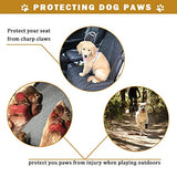 PK.ZTopia botas impermeables para perro, botas de lluvia para perros, zapatos para perro para exteriores, para perros medianos a grandes, con dos tiras de sujeción reflectantes y suela antideslizante resistente, color negro, 4&nbsp;unidades