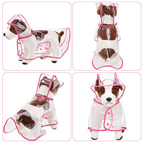 Chubasquero de plástico para mascotas, impermeable, con capucha, para cachorros, ropa de lluvia para perros pequeños y medianos