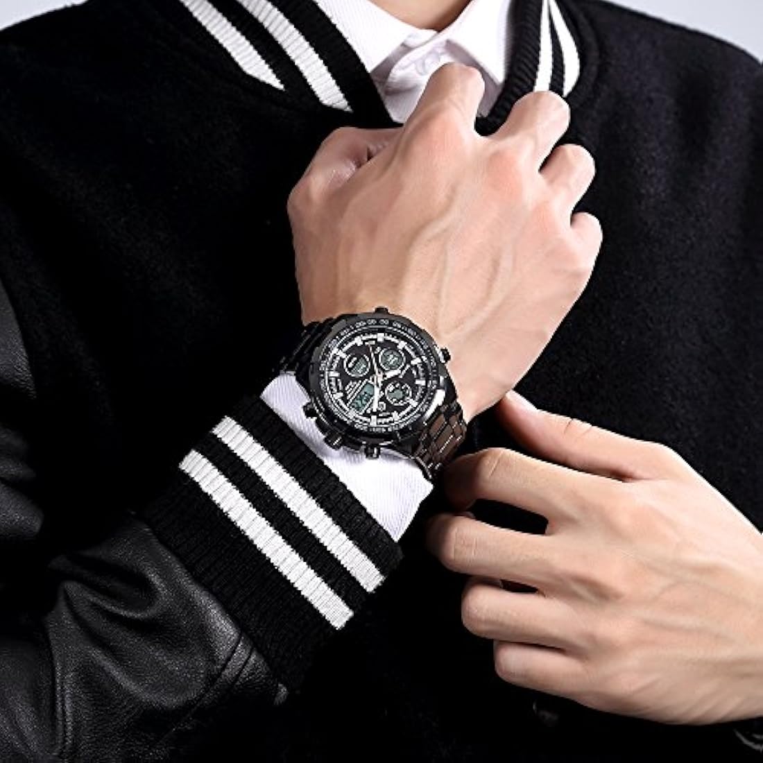 Relojes deportivos analógicos de cuarzo digital para hombre