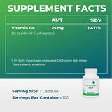 Seeking Health P-5-P, vitamina B, piridoxal-5-fosfato, suplemento de coenzima B6, apoyo a una función cognitiva saludable, sistema inmunológico y apoyo al metabolismo, fórmula vegana, 100 cápsulas vegetarianas*