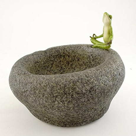Colección Garden Rana meditando sobre funcional maceta