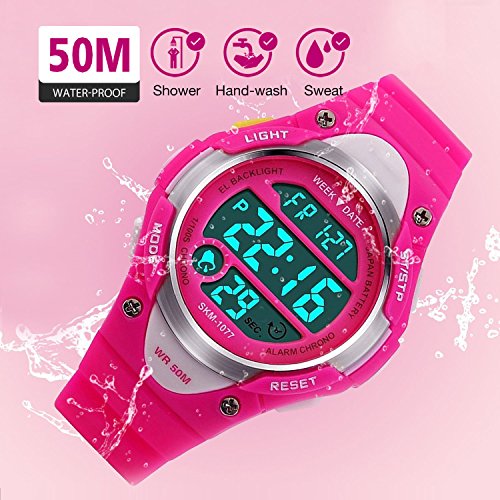 Reloj digital para niñas - Relojes deportivos impermeables