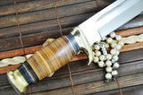 Cuchillo Bowie de caza hecho a mano de acero