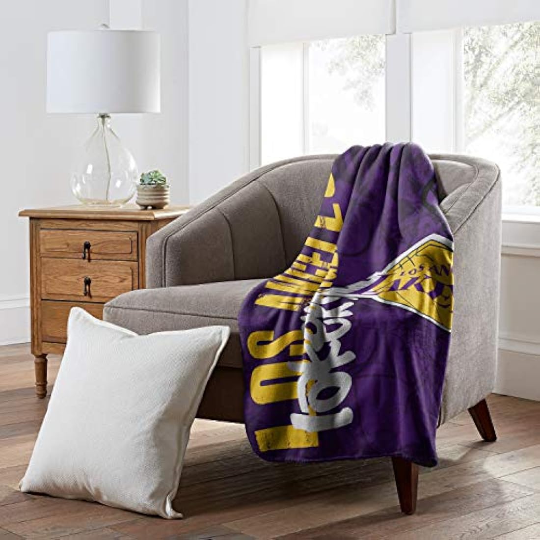 Manta de forro polar con licencia oficial de la NBA Hard Knocks impresa, multicolor, 50.0 x 59.8 in