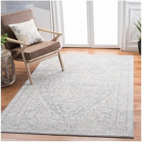 Alfombra cuadrada 3' con medallón desgastado BNT832F