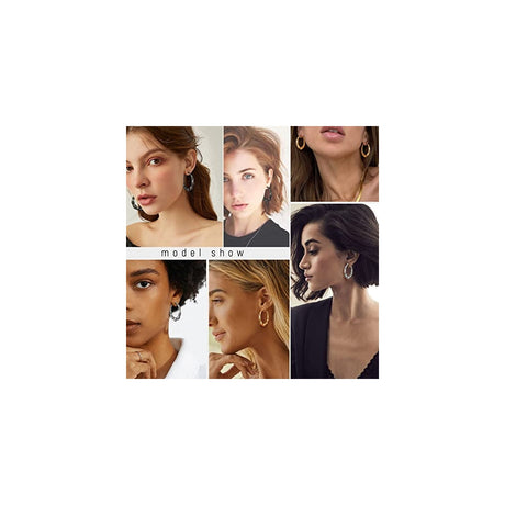 Aretes de aro de bambú para mujer