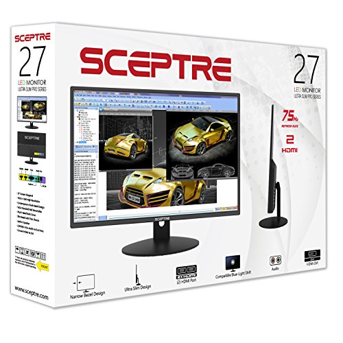 27 '' Monitor LED ultradelgado de 1080p 2x Altavoces HDMI