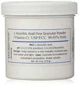 ácido L-ascórbico en polvo, vitamina C, 6 onzas. Tarro.