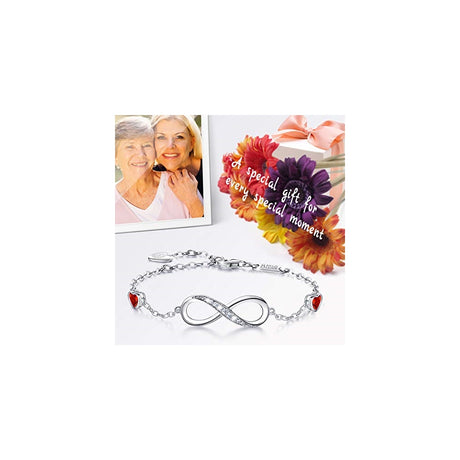 Pulseras de plata de ley 925 para mujer con símbolo de amor
