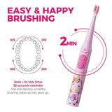 Cepillo dental eléctrico recargable, color Rosa, VEKKIA