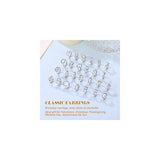 Aretes de aro de plata con inicial para mujeres