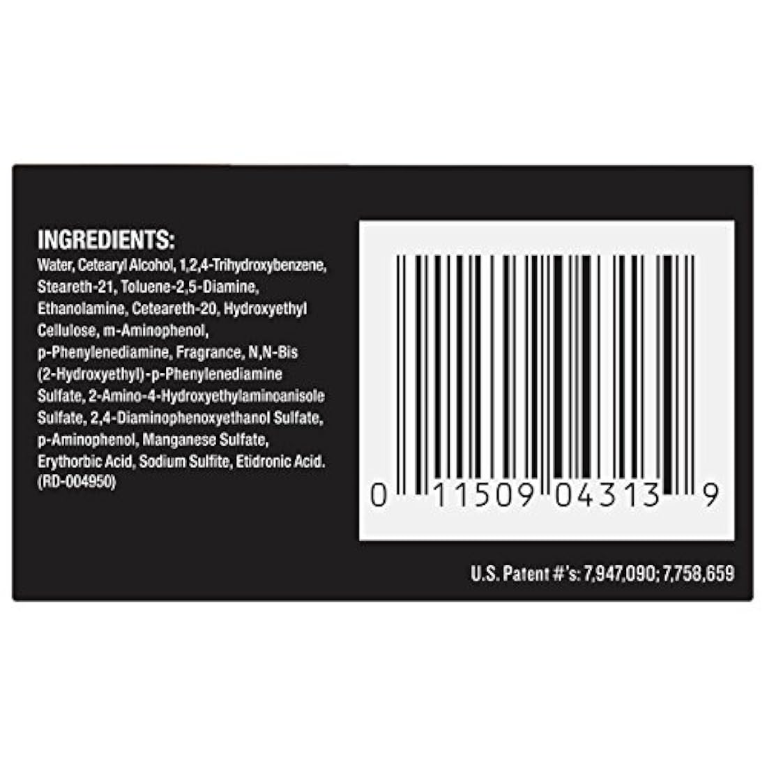 Solo para hombres tintura química para el cabello Negro
