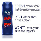 Suave Body Wash - Espuma para lavado corporal para hombres