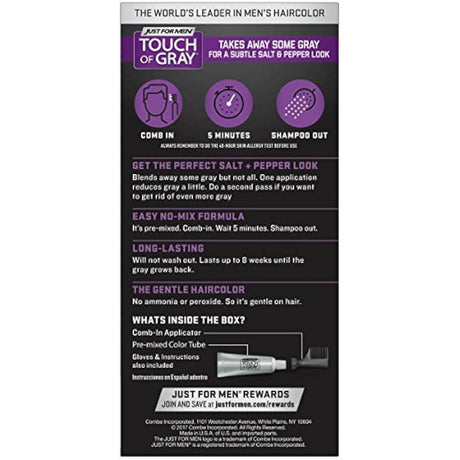 Tintura para cabello de hombres