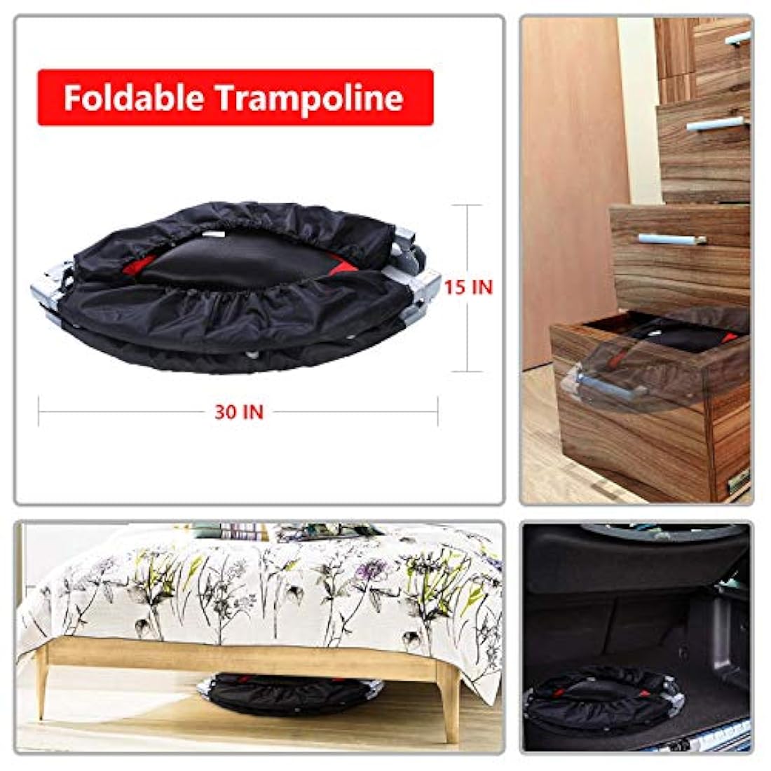 Mini trampolín plegable de 40 pulgadas