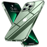JUSTCOOL Funda transparente diseñada para iPhone 13 Pro, [no amarillea] [protección contra caídas de grado militar] funda delgada y transparente para iPhone 13 Pro de 6.1 pulgadas (transparente)