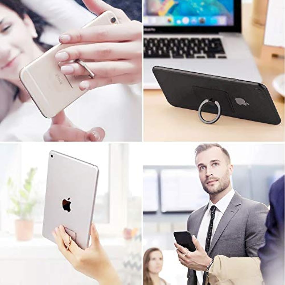 Soporte para anillo de teléfono móvil transparente