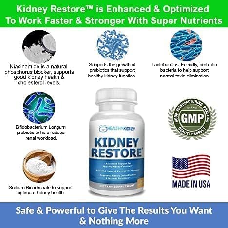 Suplemento de limpieza renal y salud renal 60 cápsulas