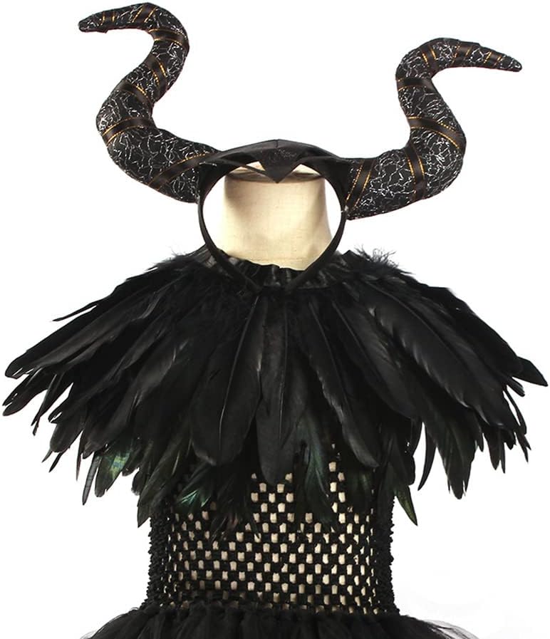 Disfraz de Bruja para Niñas OBEEII, Vestido de Tul de Halloween