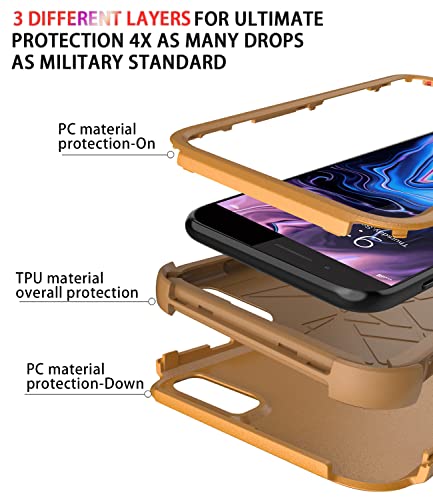 Diverbox Funda para iPhone 8 Plus, iPhone 7 Plus [a prueba de golpes] [a prueba de gotas] [a prueba de polvo], funda de protección resistente para Apple iPhone 8 Plus y 7 Plus (amarillo)