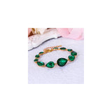 Pulseras y tobilleras de lágrima de cristal para mujer