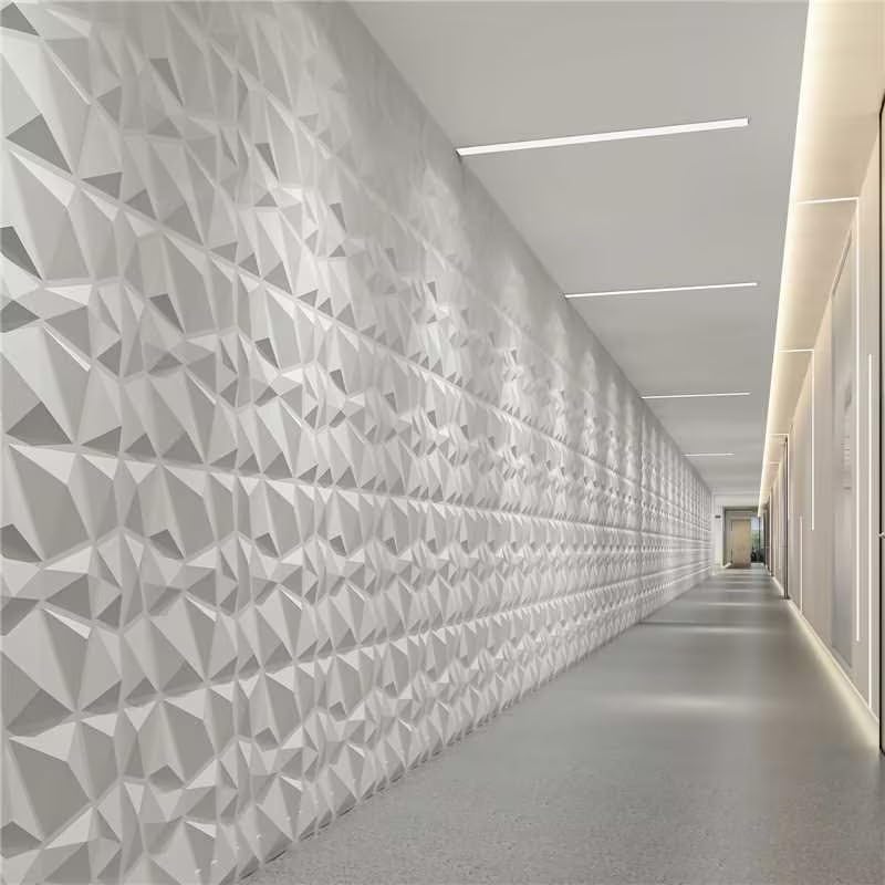 Revestimiento con textura 3D para pared Art3d color gris