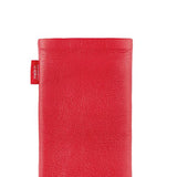 fitBAG Beat Red - Funda a medida para Samsung Galaxy S22 Ultra | Fabricada en Alemania | Funda de piel fina de napa con forro de microfibra para limpieza de pantallas