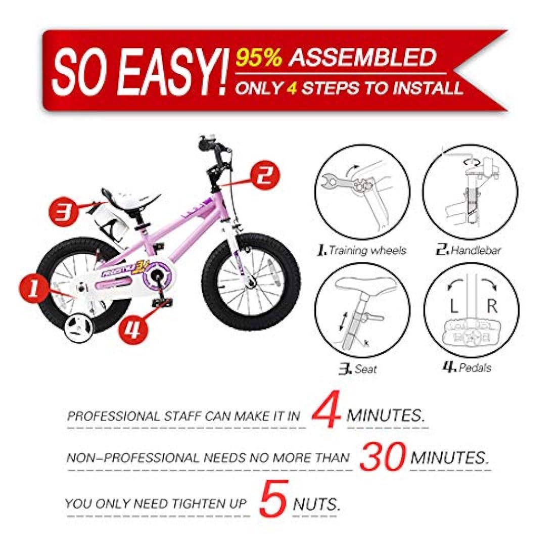 Bicicleta infantil para niños y niñas