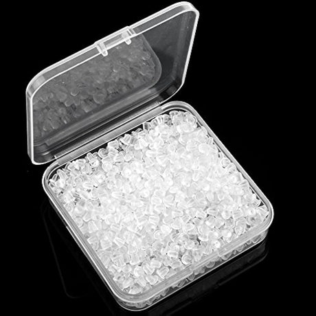 Juego de pendientes de silicona transparente