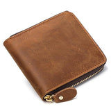 Cartera con cremallera para hombre  bloqueo de cuero