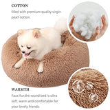 Cama para perros pequeños, medianos y grandes, diseño redondo, relajante, antiansiedad, lavable a máquina, cálido, cómodo y suave, para mascotas de 10 a 100&nbsp;libras