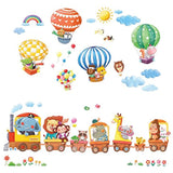 Tren de animales y globos aerostáticos - DECOWALL