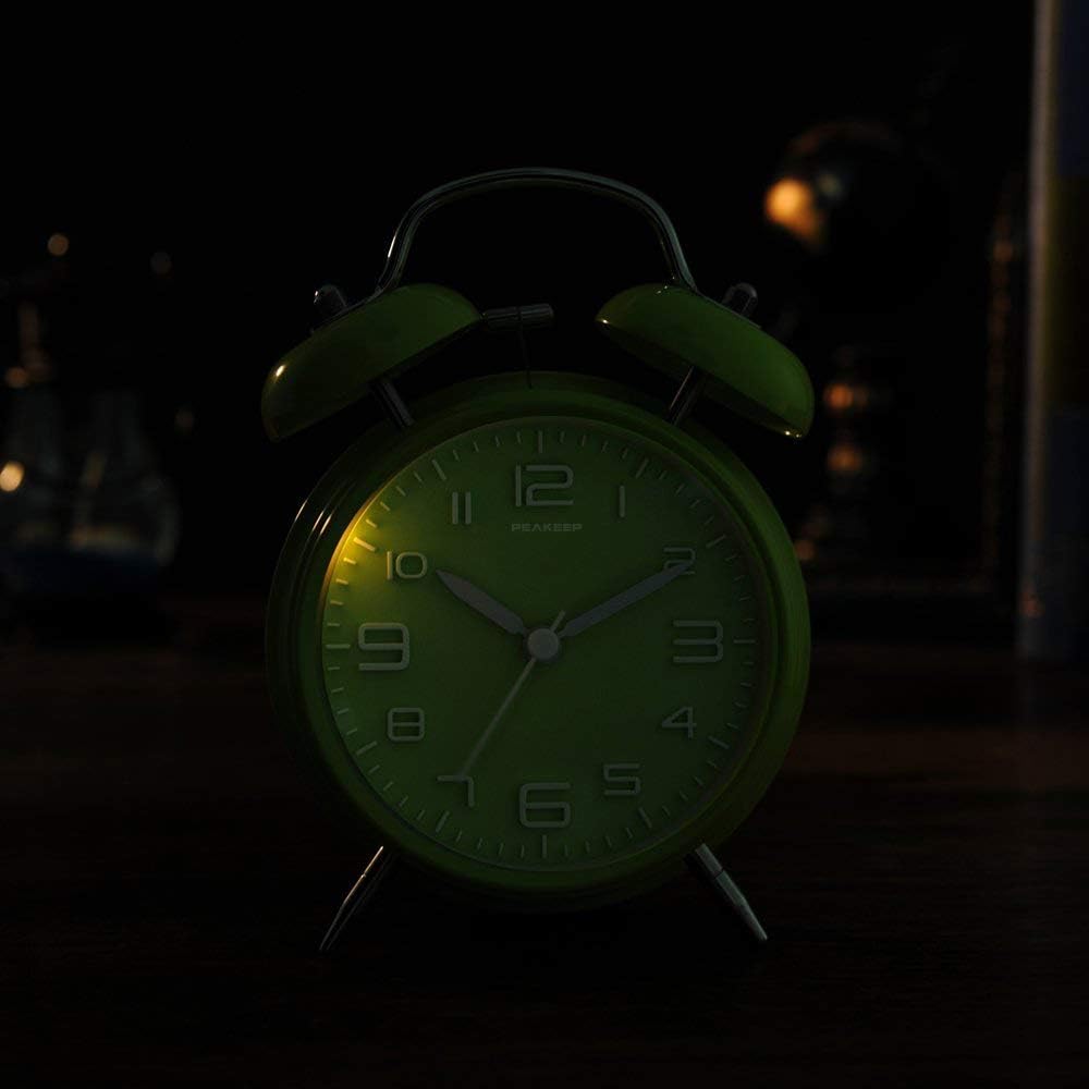 Reloj despertador clásico de campana para dormilones pesado