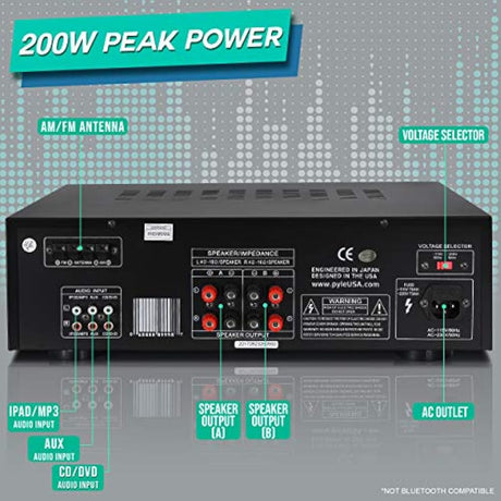 Amplificador de potencia de audio PYLE-HOME PT260A