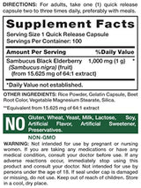 Nature's Truth - Cápsulas de saúco (1000 mg, 100 unidades)