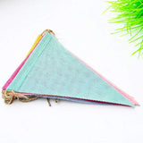 24 banderines multicolor Pennant banderines triangulares