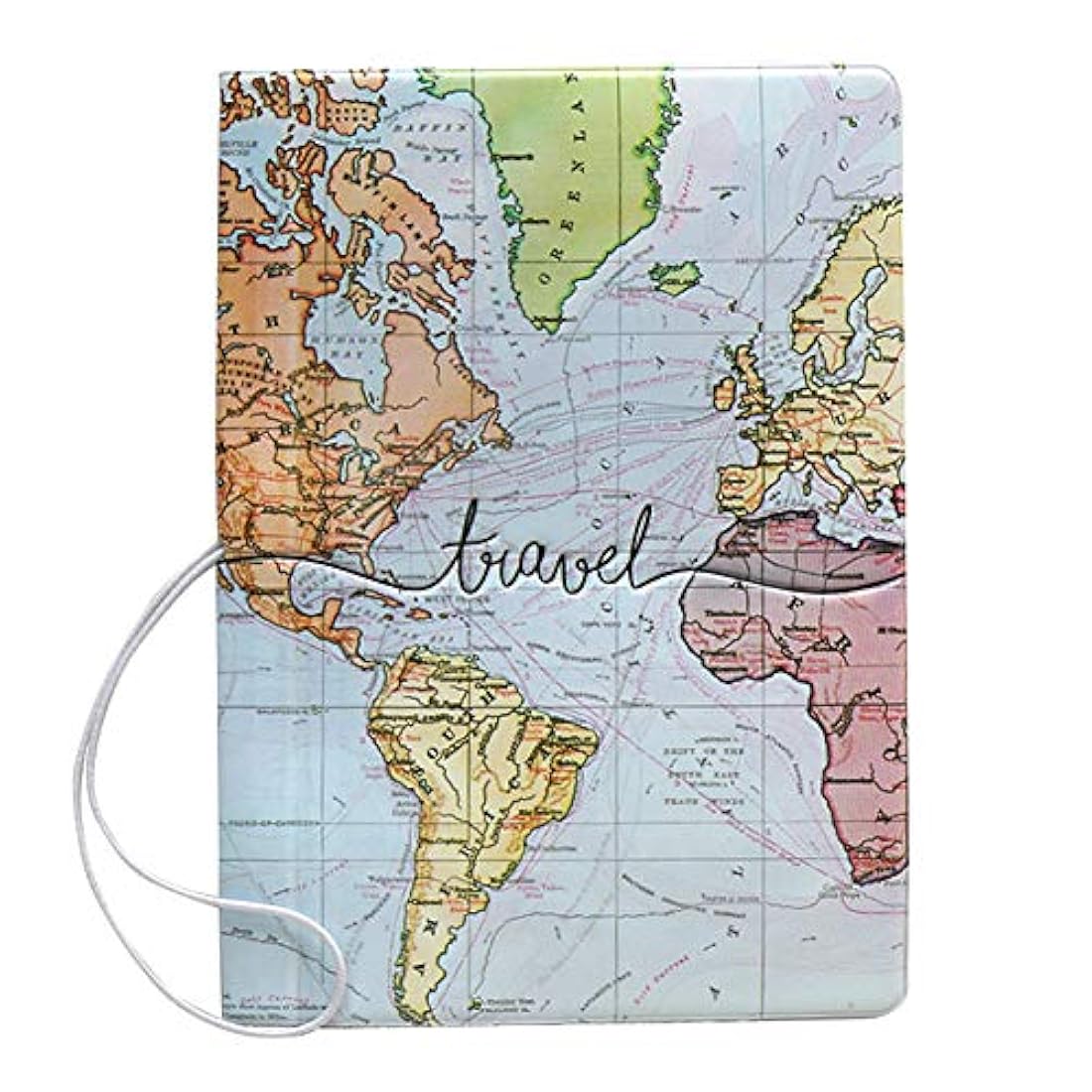 Portadocumentos de viaje funda diseño de mapa del mundo