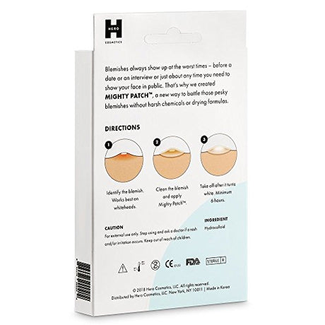 Pegatina hidrocoloide que aplana visiblemente las espinilla