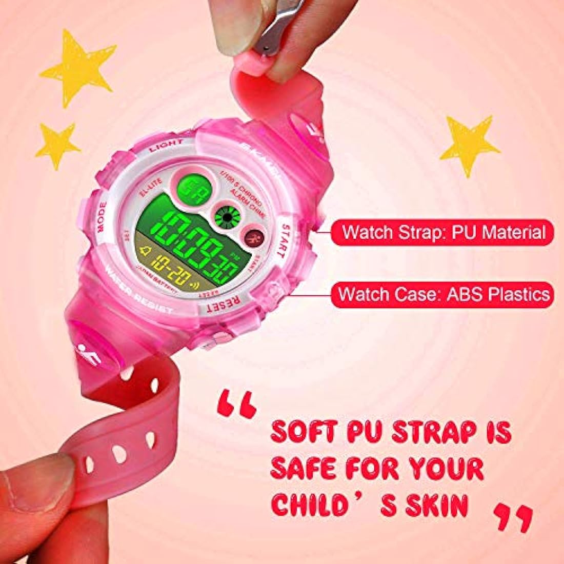 Reloj digital deportivo  niños y niñas,resistente al agua