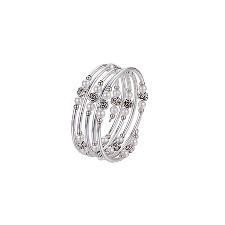 Pulseras y tobilleras de cuentas de rosas con piedras