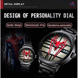 Reloj de pulsera estilo casual con diseño de Spider Man