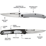 Cuchillo de bolsillo plegable con borde liso aluminio