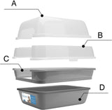 Caja de arena para gatos grande plegable Petfamily