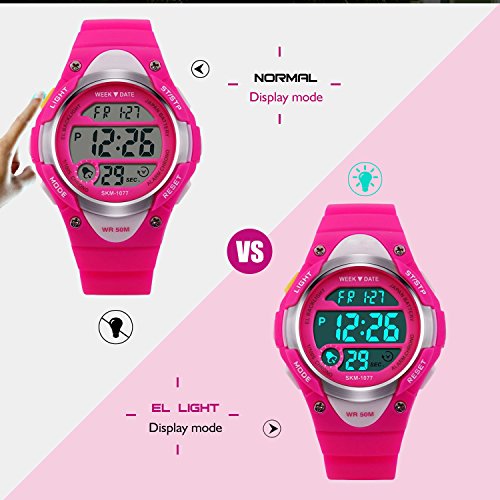 Reloj digital para niñas - Relojes deportivos impermeables